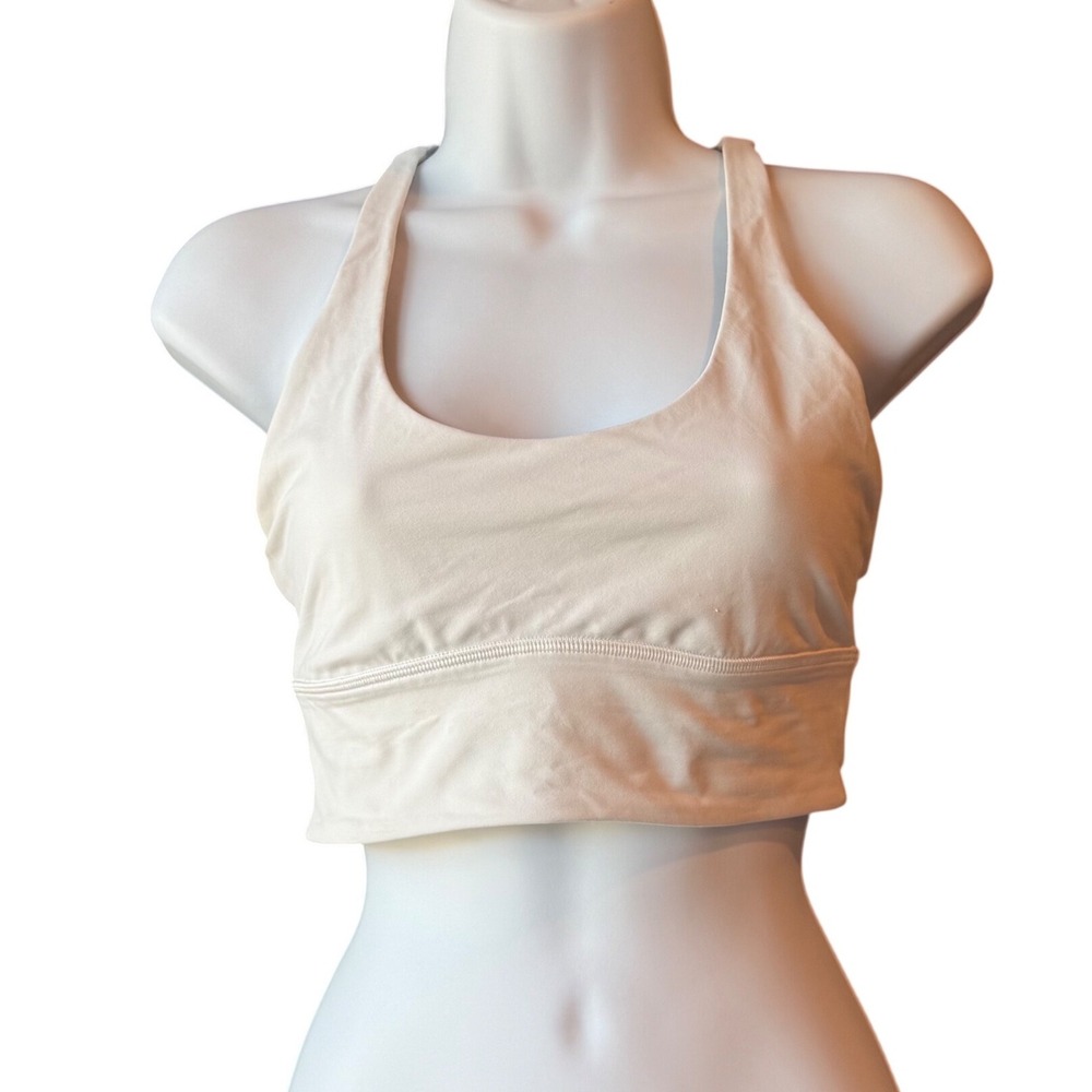Lululemon Strappy Back Sports Bra Yoga Athletic Womens Estimated Sz Small White